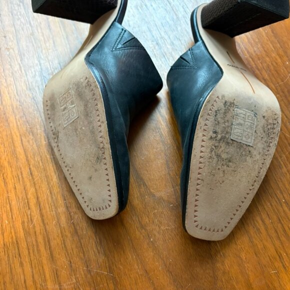 Dolce Vita Black Heeled Mules Size 6 - Picture 4 of 4